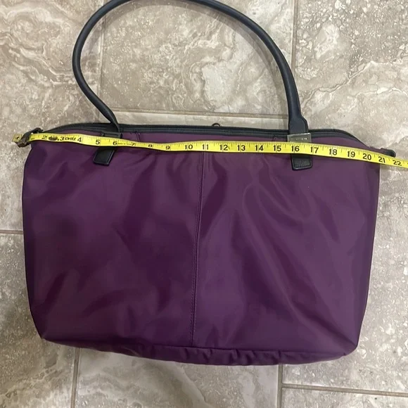 Samsonite Jordyn Laptop Tote Bag‎ Briefcase Purple Black Padded Laptop Pocket - Picture 13 of 15